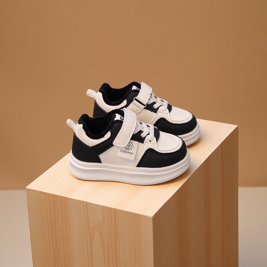 儿童秋冬二棉鞋2025新款男童软底加绒运动鞋女童韩版宝宝小白鞋运动户外篮球鞋