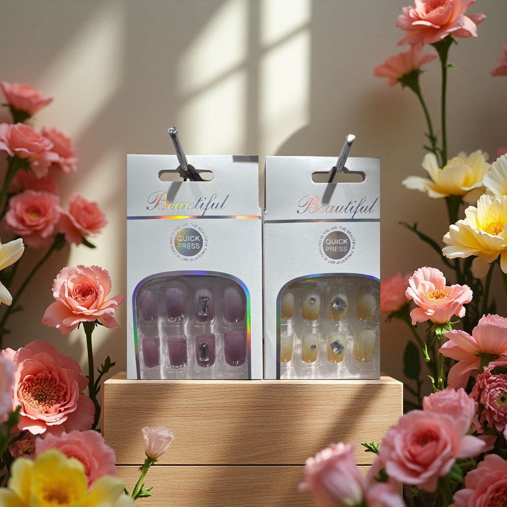 猫眼假指甲亮片美甲贴片时尚指甲片DIY美甲装饰指甲贴片不易脱落细节图