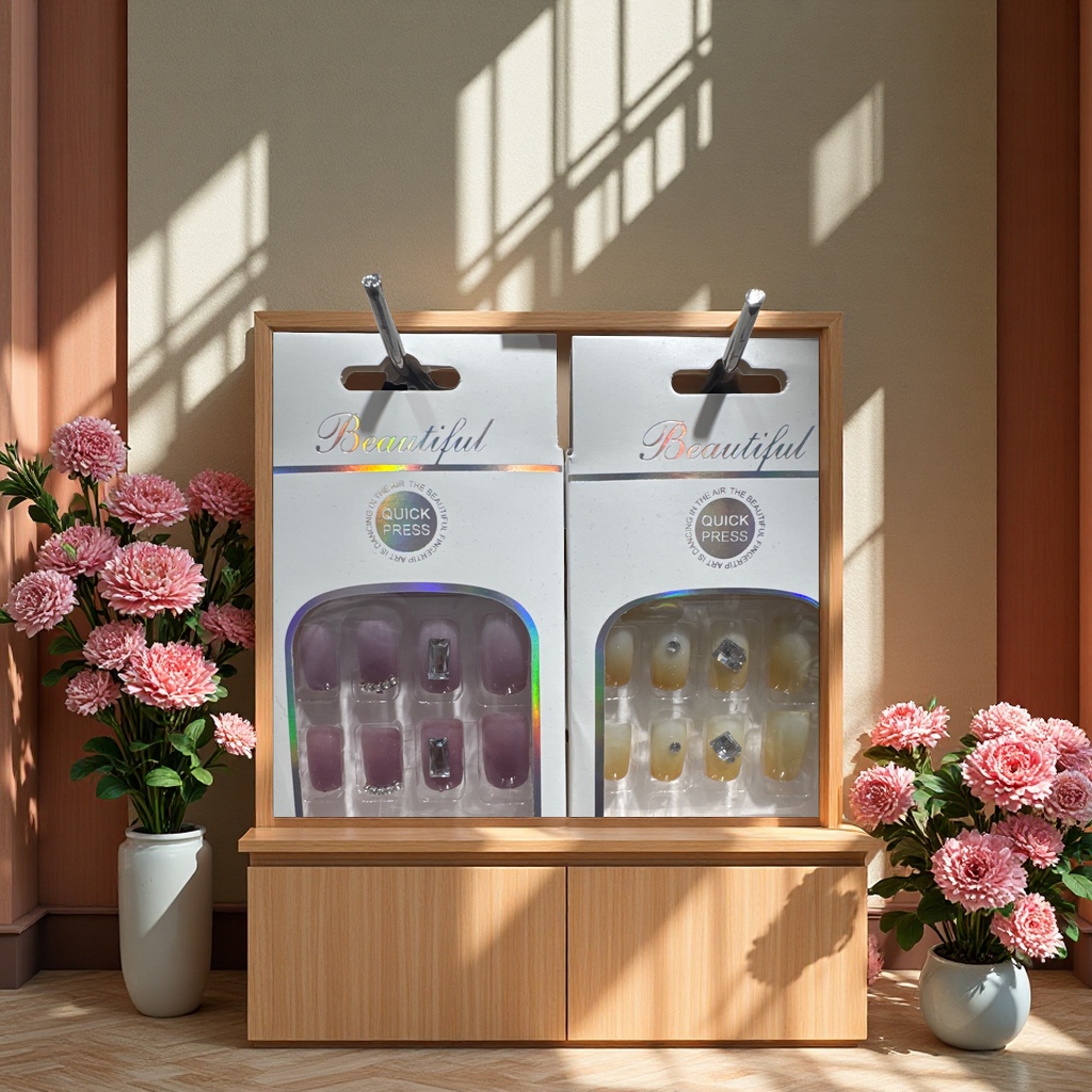 猫眼假指甲亮片美甲贴片时尚指甲片DIY美甲装饰指甲贴片不易脱落