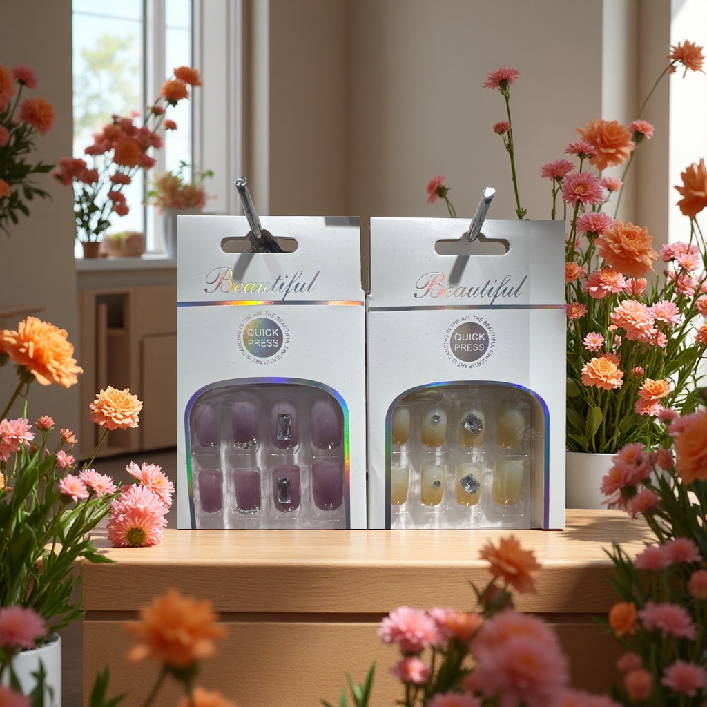 猫眼假指甲亮片美甲贴片时尚指甲片DIY美甲装饰指甲贴片不易脱落产品图