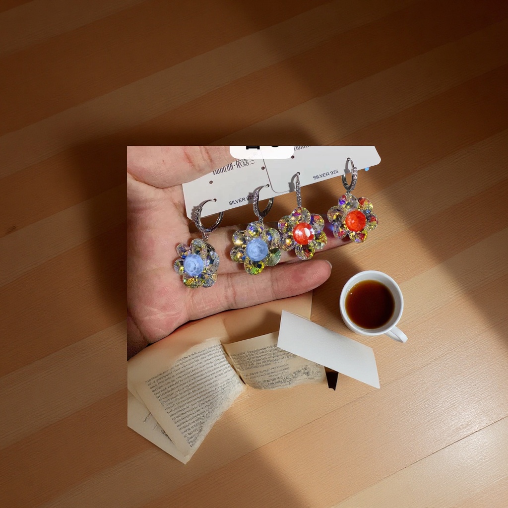 耳环花朵款时尚简约气质百搭耳饰女韩国潮流耳坠耳饰品