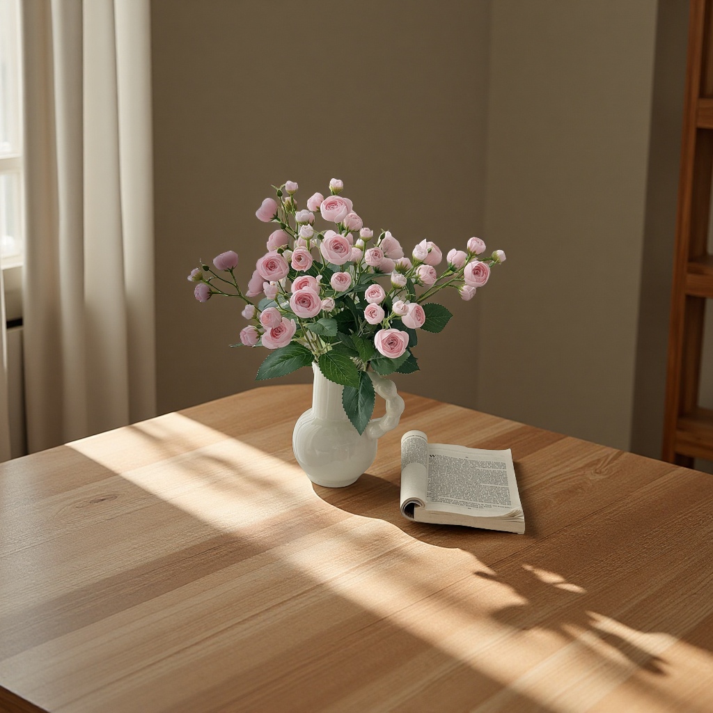 12头小茶花仿真花手捧花家居客厅摆设酒店装饰拍摄道具办公文化园艺礼盒