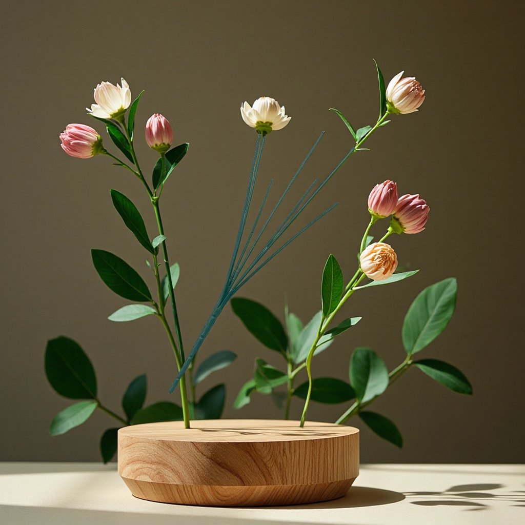 仿真花杆7头28厘米箭头光杆多功能假花束绿植装饰办公文化园艺配件