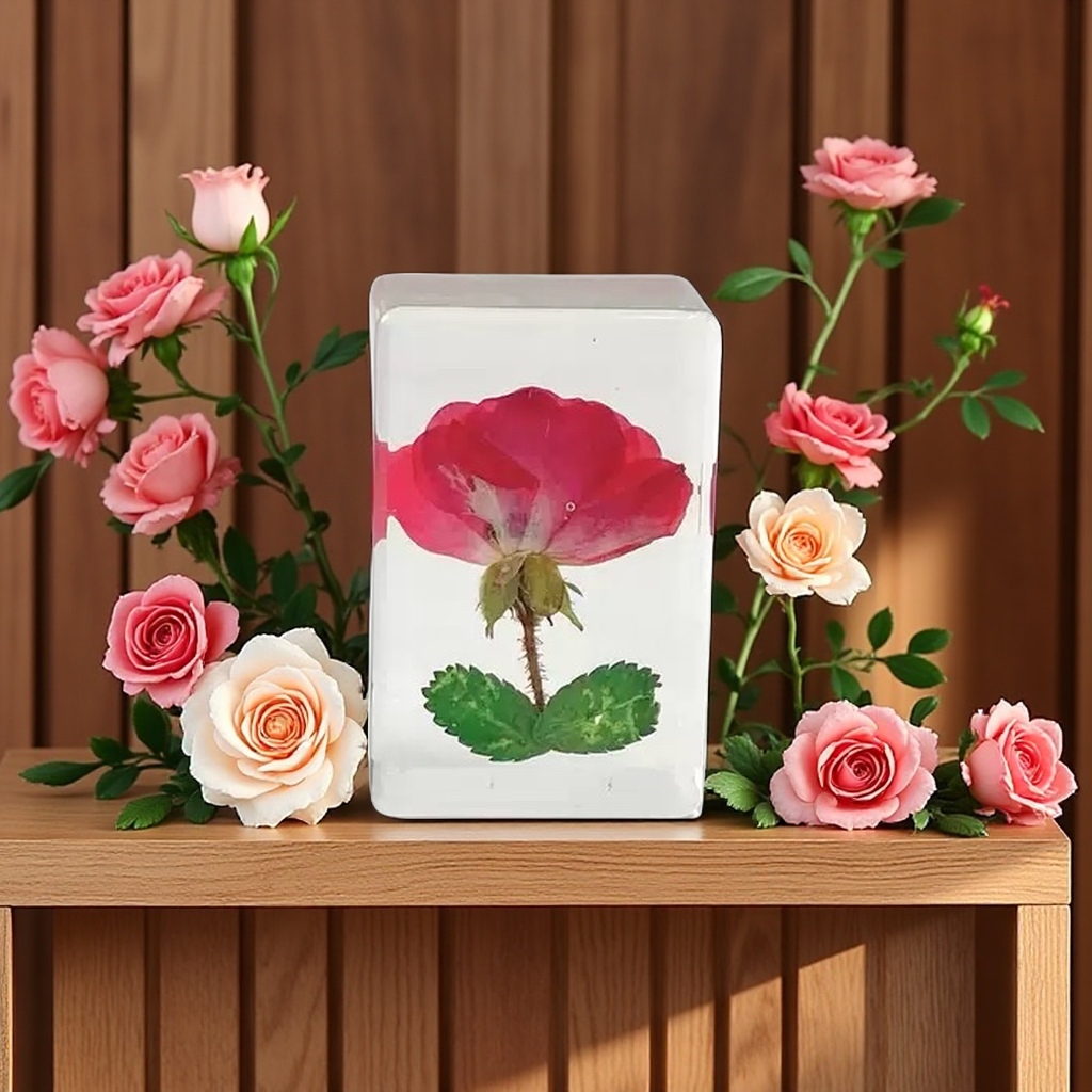 琥珀树脂干花小书镇手工摆件文艺创意装饰品家居摆设礼品产品图