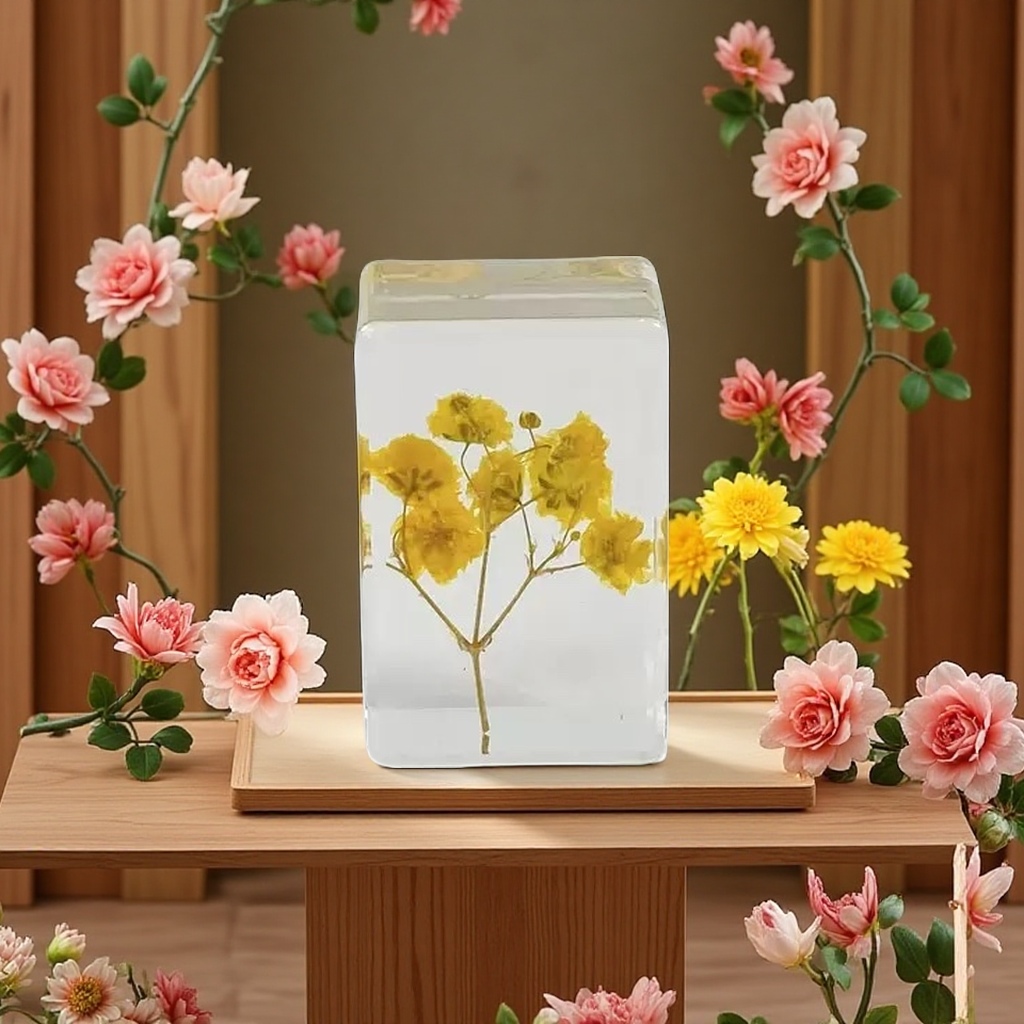 琥珀树脂干花小书镇手工摆件文艺创意装饰品家居摆设礼品细节图