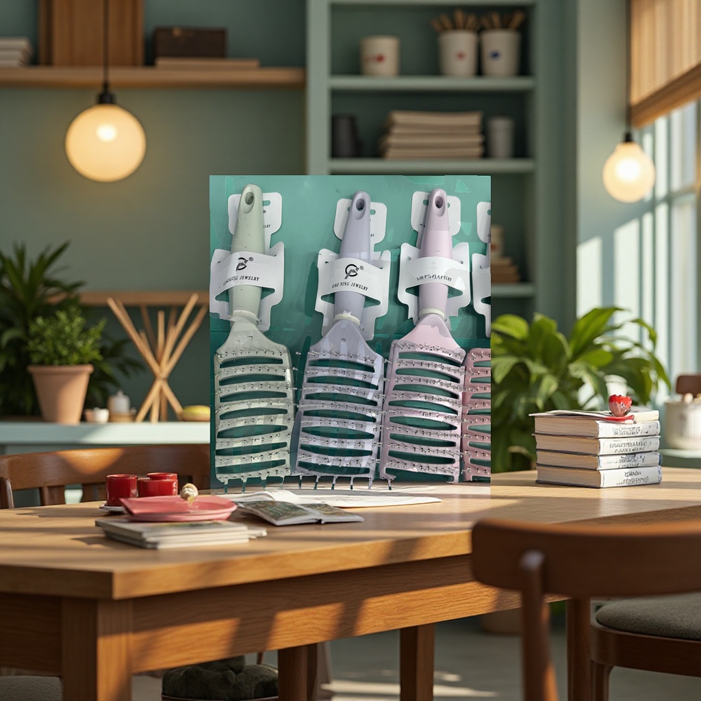 亮色时尚梳子多彩发梳便携美发工具简约设计发型整理梳子细节图