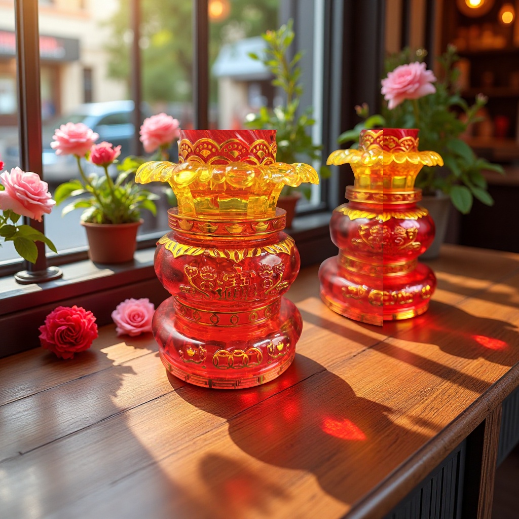 Environmentally friendly and safe electric candle, dual-purpose plug-in battery, silent and smokeless household decorative lamp, electronic candle details Picture