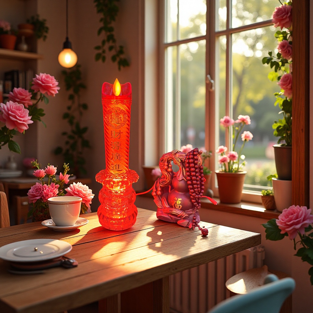 Environmentally friendly and safe electric candle, dual-purpose plug-in battery, silent and smokeless household decorative lamp, electronic candle Item Picture