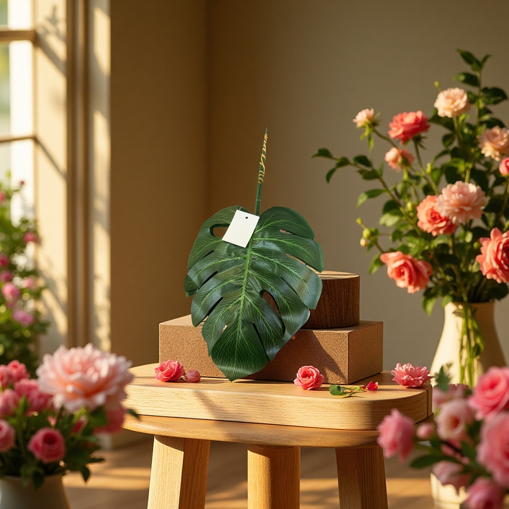 龟背竹绿植盆栽室内观叶植物大型景观绿化植物健康养护自然风格细节图
