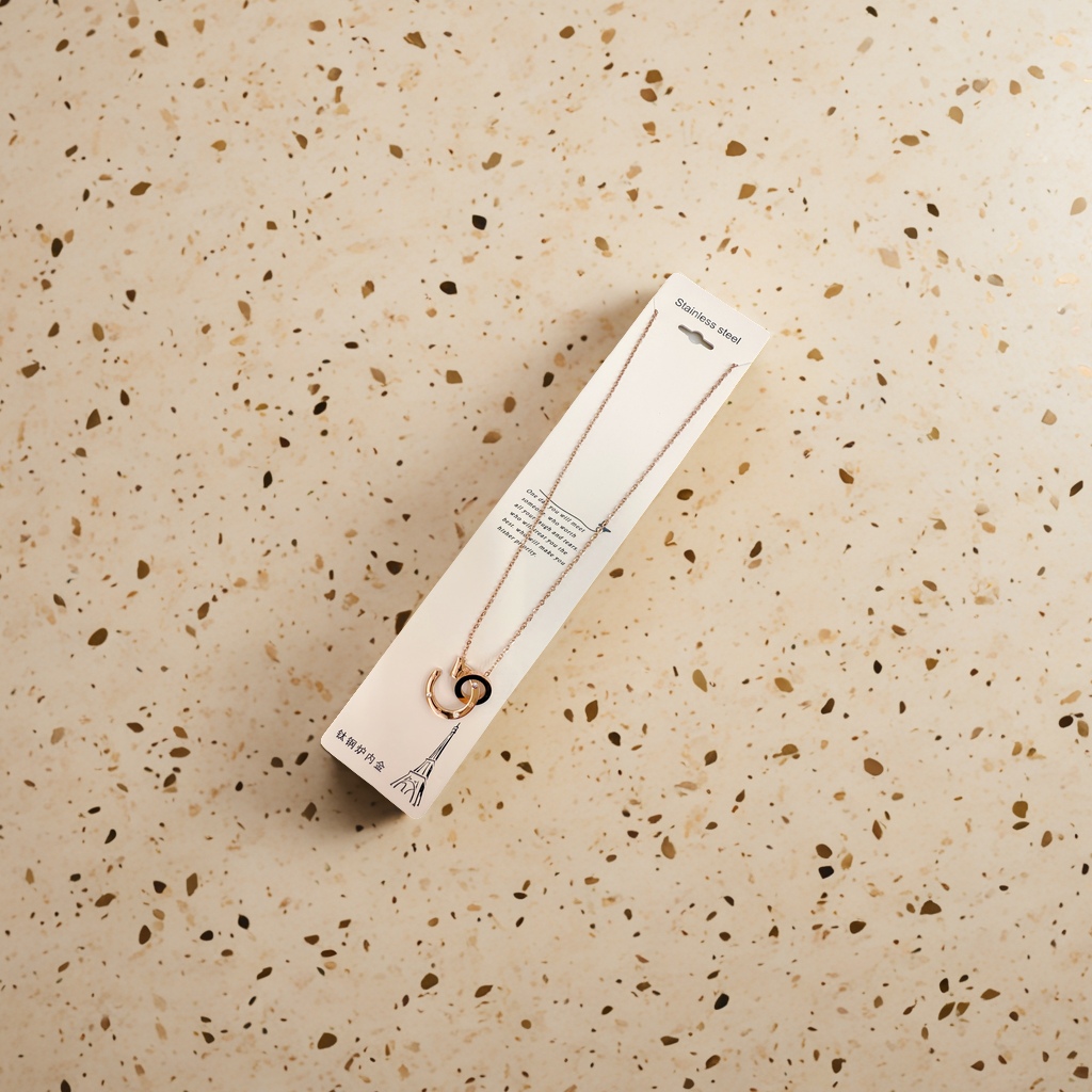 泰钢玫瑰金项链锁骨链不褪色时尚简约百搭女款配饰时尚珠宝