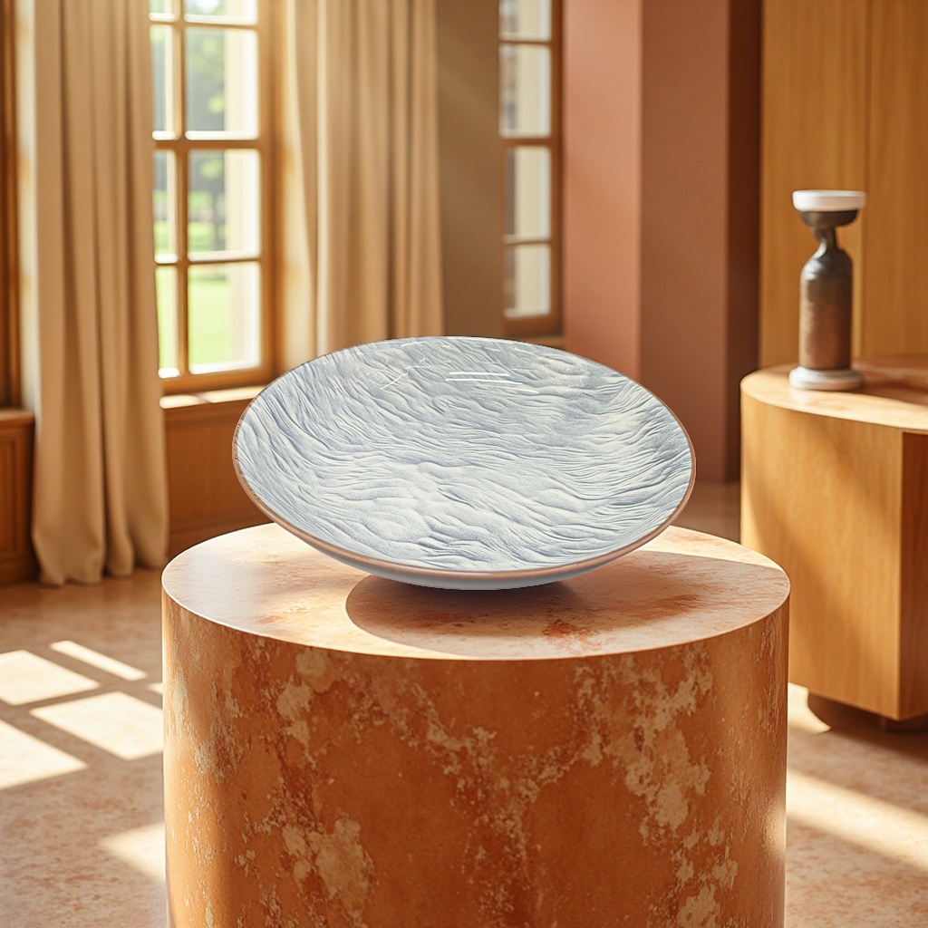 The new multi-color and patterned creative ceramic fruit plate for household tableware decoration is fashionable and simple Specification image