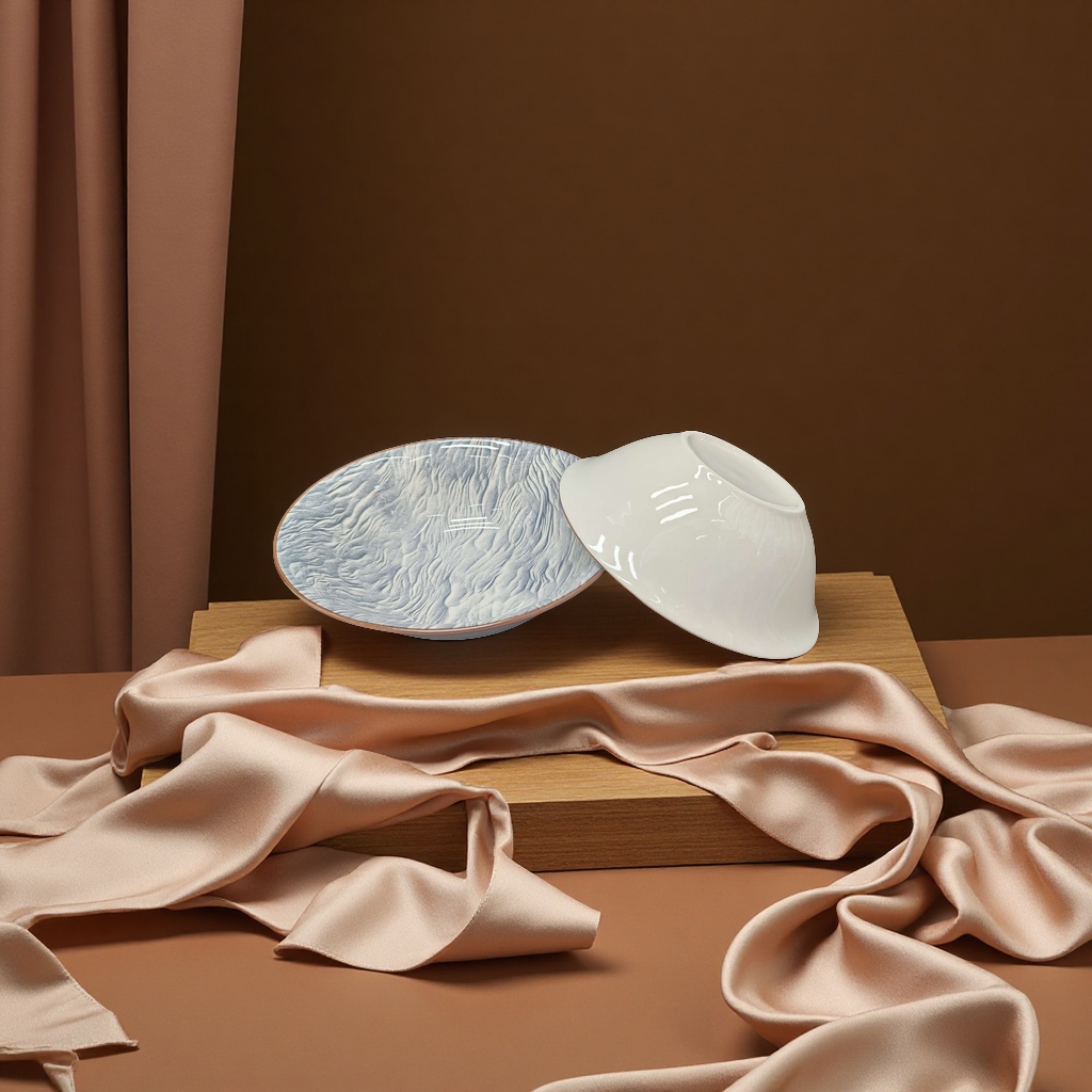 Wedding ceramic plate and bowl set, household tableware, creative tableware set, ceramic bowls, salad bowls, wheat straw square bowls, decorations 132242091