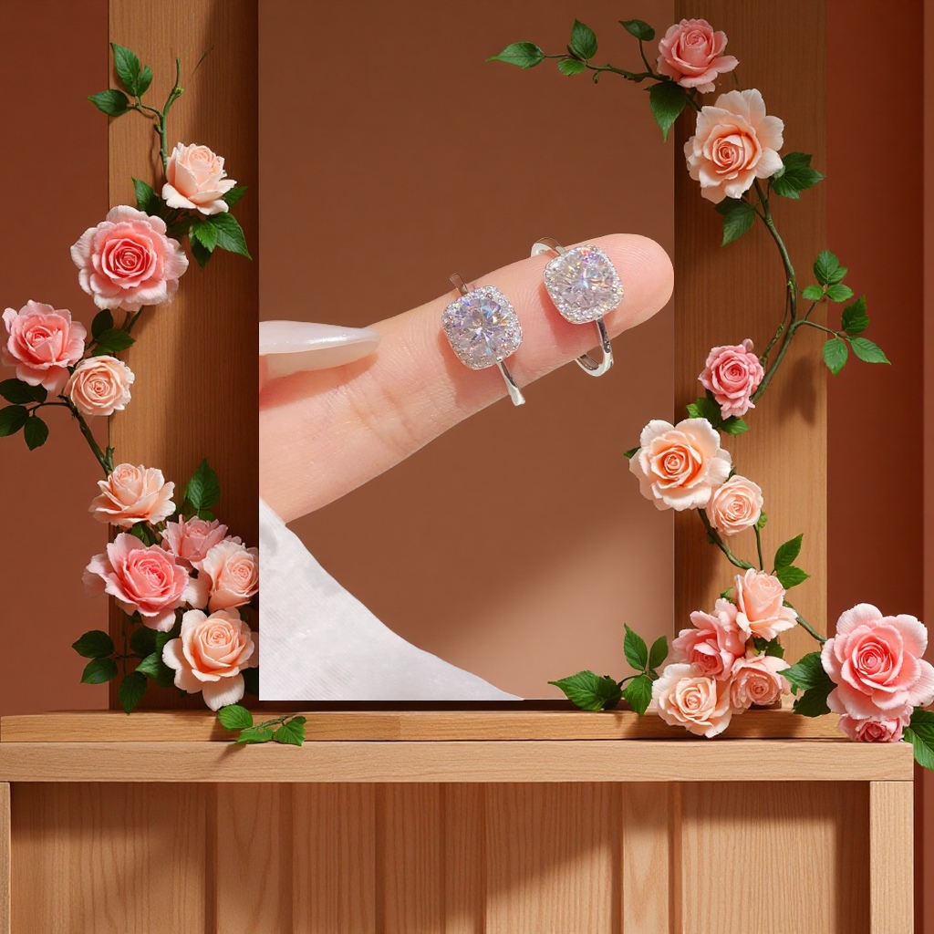 925银锆石戒指时尚潮流高端感简约百搭女指环饰品潮款送礼珠宝细节图