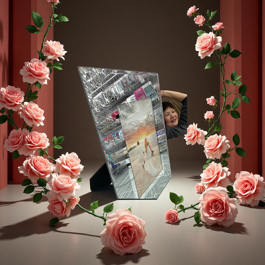 轻奢精致玻璃相框摆台礼物多功能相册装饰品时尚创意家居摆件详情图3