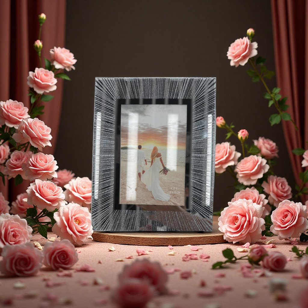 轻奢精致玻璃相框摆台礼物多功能相册装饰品时尚创意家居摆件