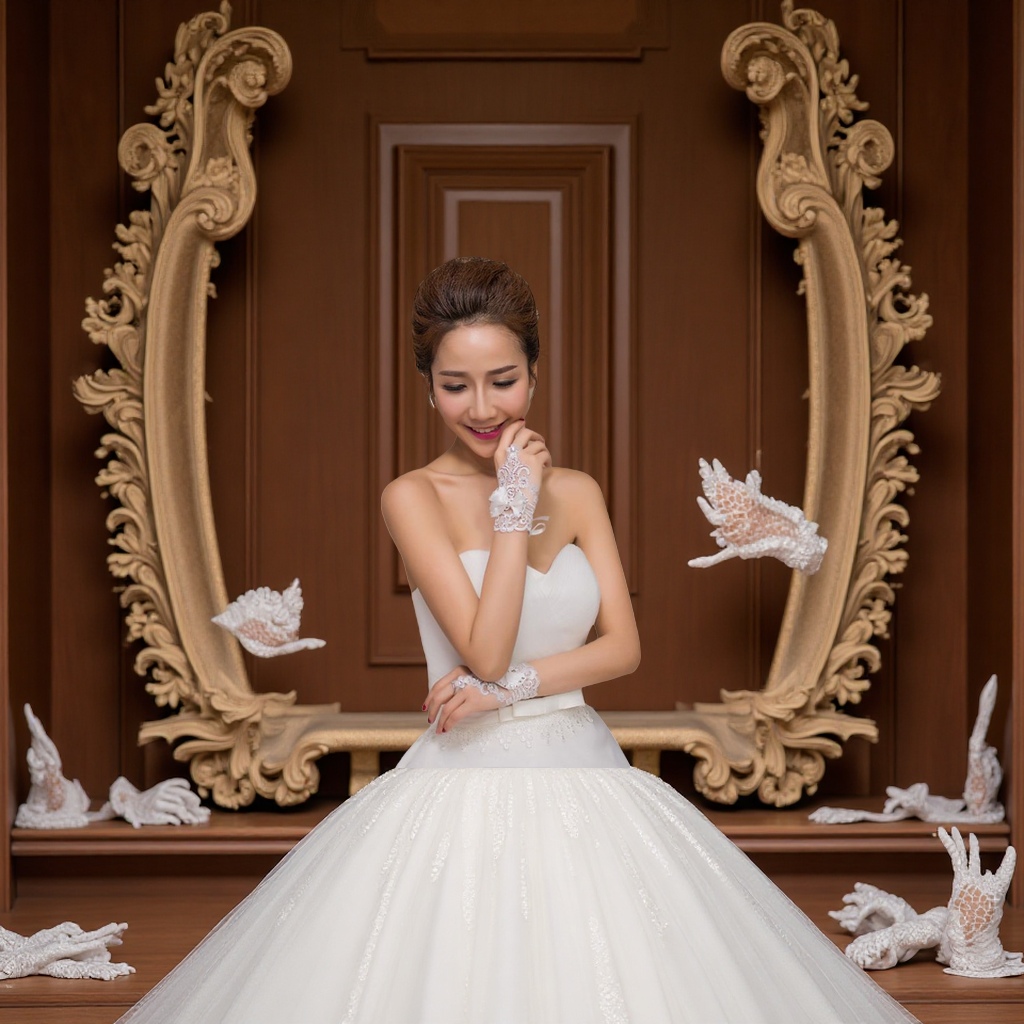 婚纱手套产品图