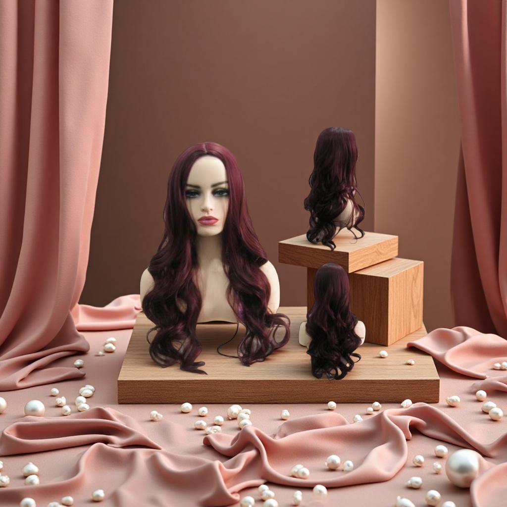 时尚女假发长发自然逼真高密度轻薄透气可调节大小多场景佩戴适合烫发