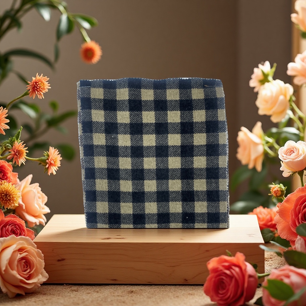 格子花纹细节图