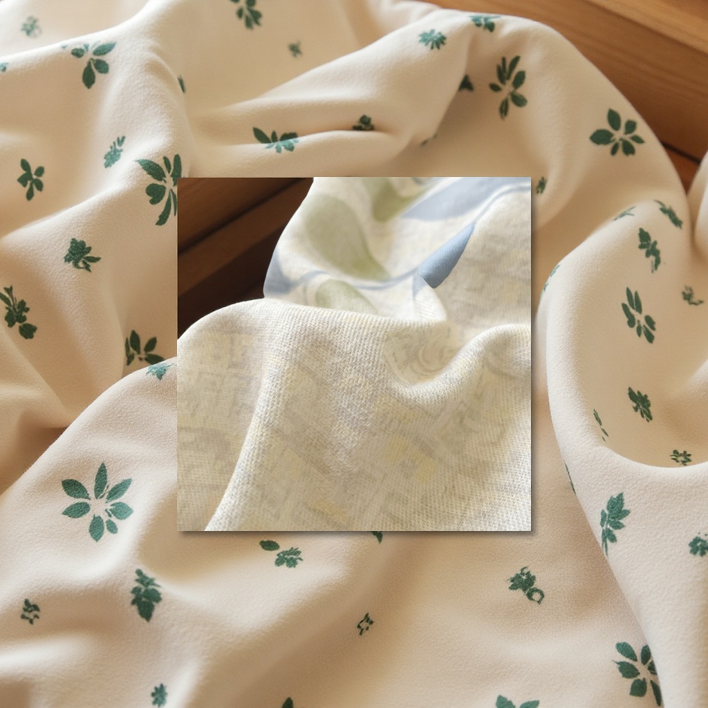Nantong Home Textile Thickened brushed four-piece set for autumn and winter printed quilt covers, bed sheets and bedspreads, fresh and clean bedding Application Scenario