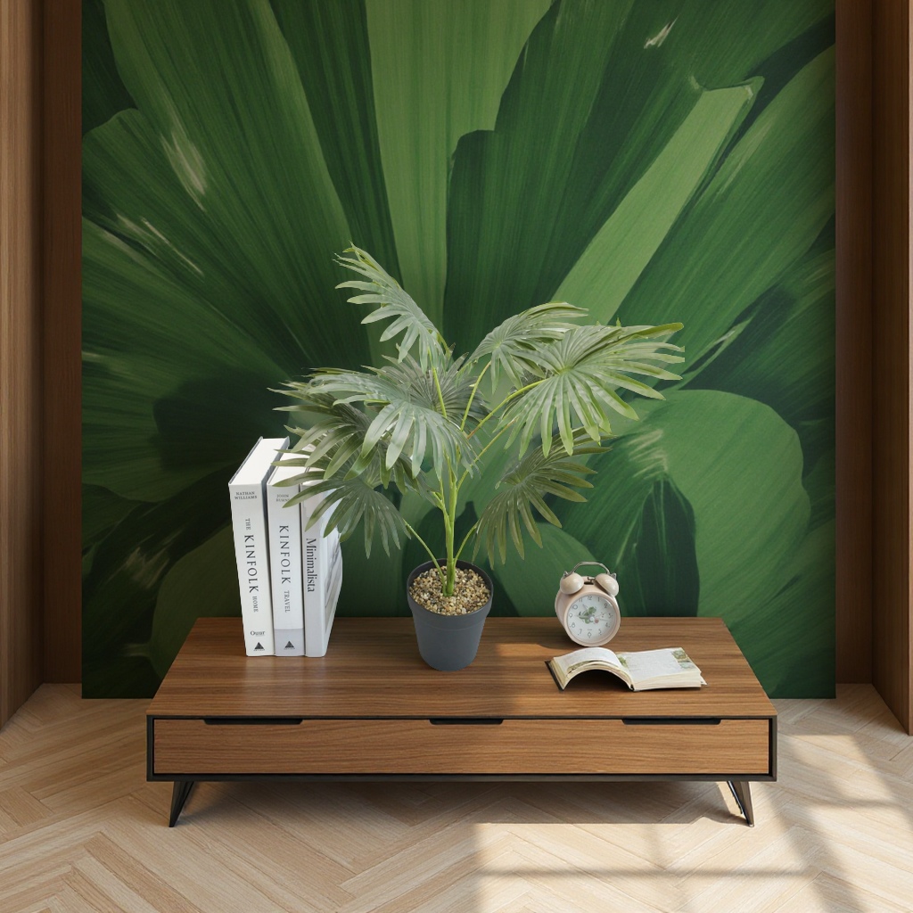 Jinshan Palm artificial potted plant, indoor green plant, home decoration, landscape gardening, pet bonsai, artificial plant details Picture