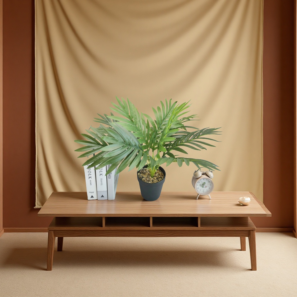 Jinshan Palm artificial potted plant, indoor green plant, home decoration, landscape gardening, pet bonsai, artificial plant Application Scenario