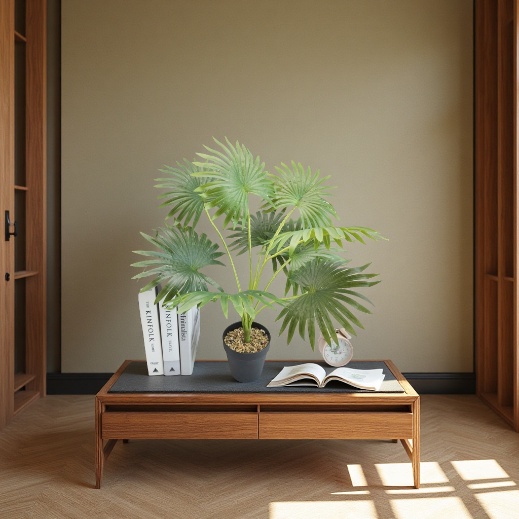 Jinshan Palm artificial potted plant, indoor green plant, home decoration, landscape gardening, pet bonsai, artificial plant Item Picture