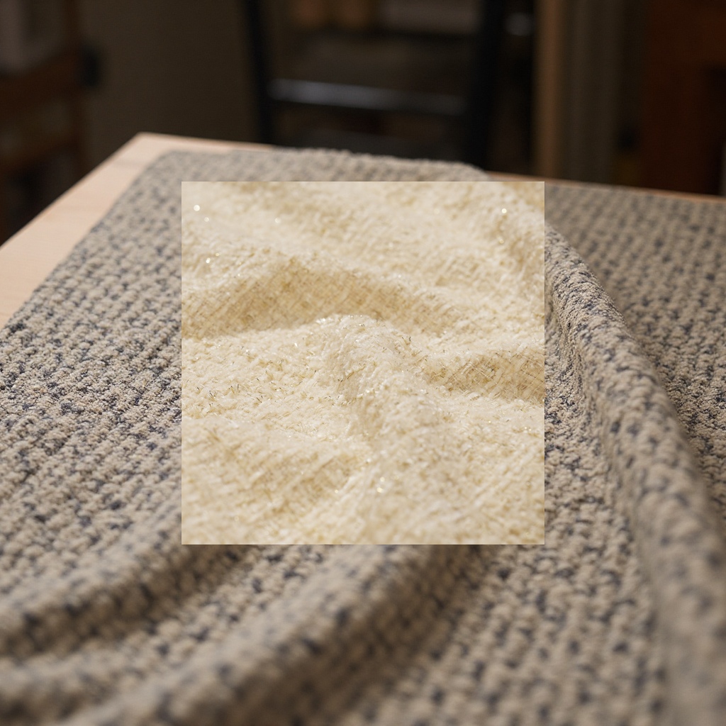 Mokashi's light luxury chanel-style tweed hats, bags, clothes, dolls, handcrafted fabrics, high-end plain fabric textiles, leather, and cotton fabrics Application Scenario