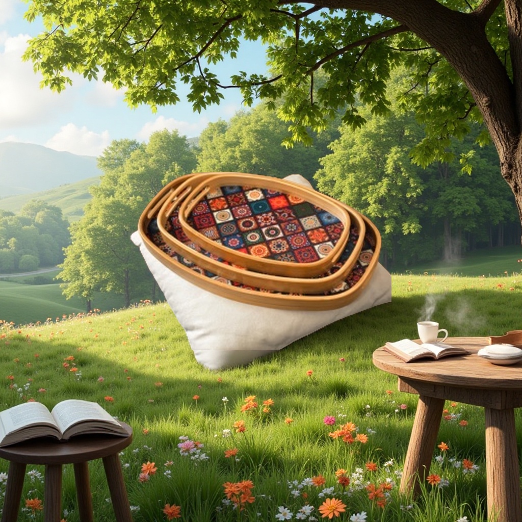 托盘塑料耐用仓储物流周转手提餐饮收纳托盘40cm方形耐重

