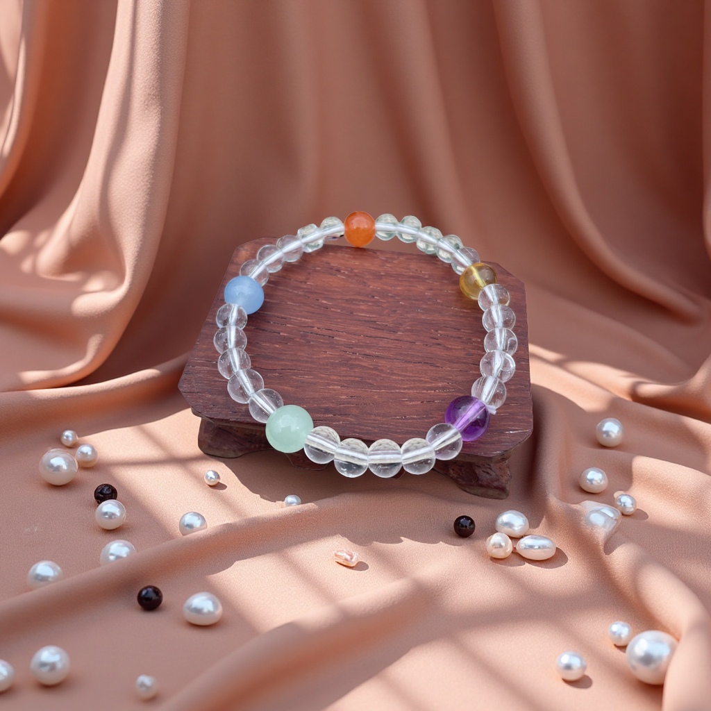 Multi-pearl bracelet, natural jade bracelet, fashionable jewelry, men's and women's multi-color bracelet, hand-woven, wearing taste Specification image