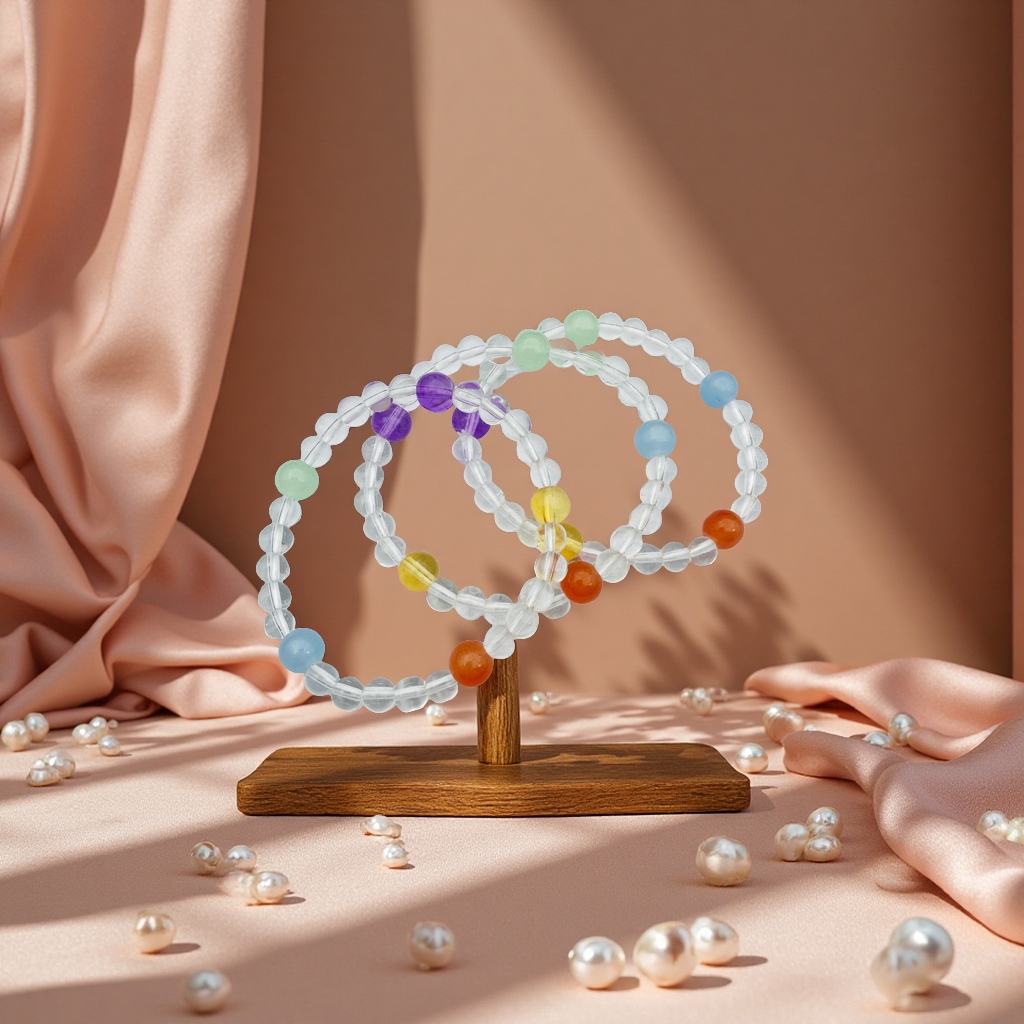 Multi-pearl bracelet, natural jade bracelet, fashionable jewelry, men's and women's multi-color bracelet, hand-woven, wearing taste Application Scenario