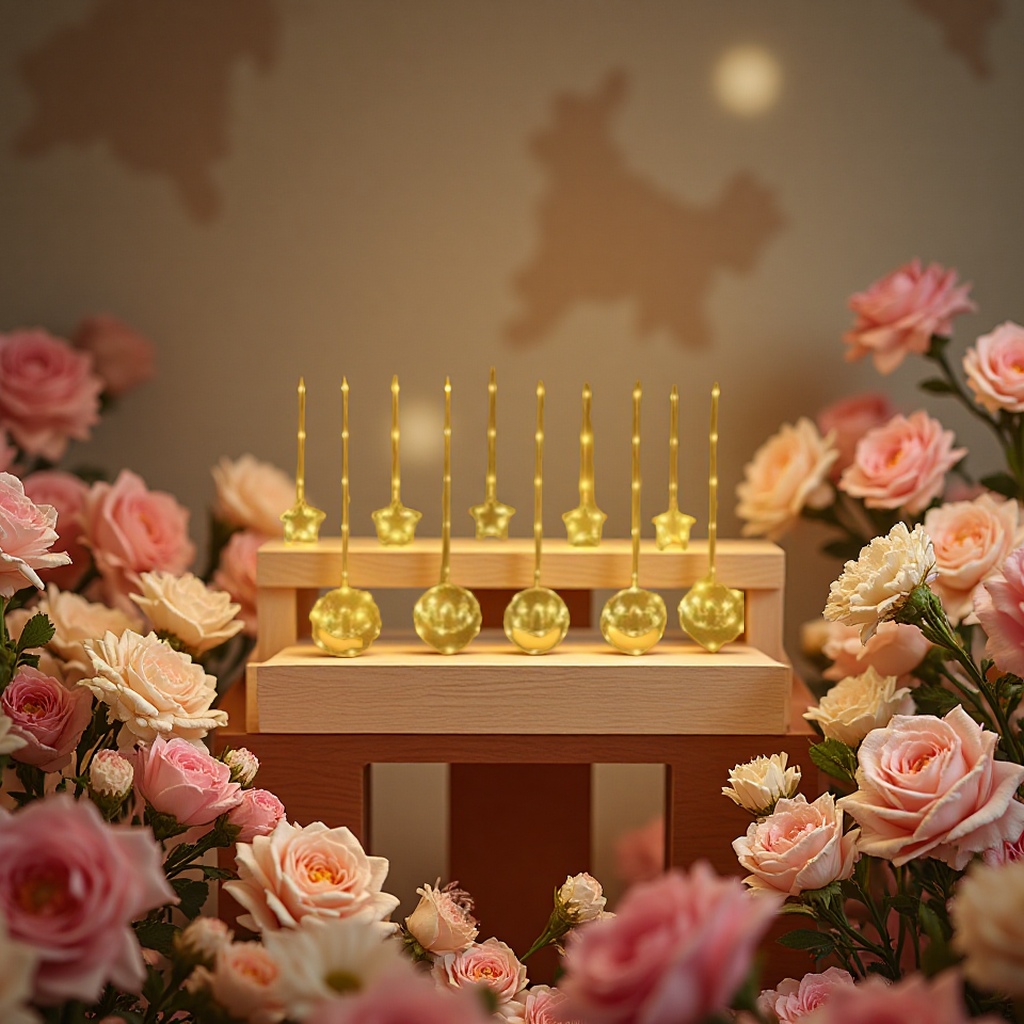 心形蜡烛细节图