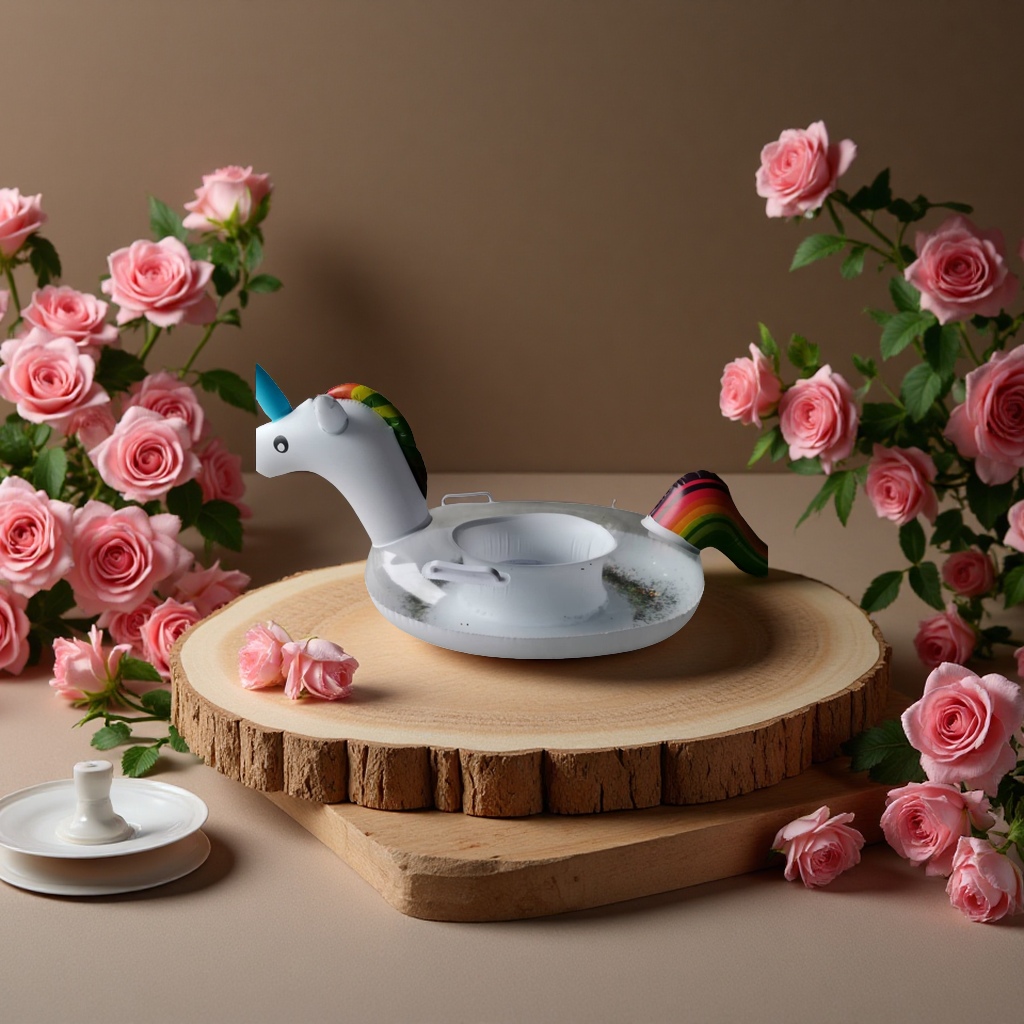 The sequined children's boat, a colorful float, is safe and durable, suitable for water play and children's swimming toys Specification image