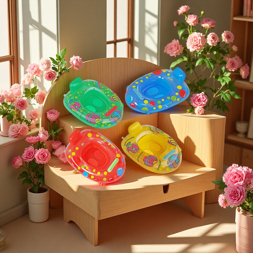 透明小游艇儿童水上玩具漂浮船浮具休闲娱乐户外运动装备