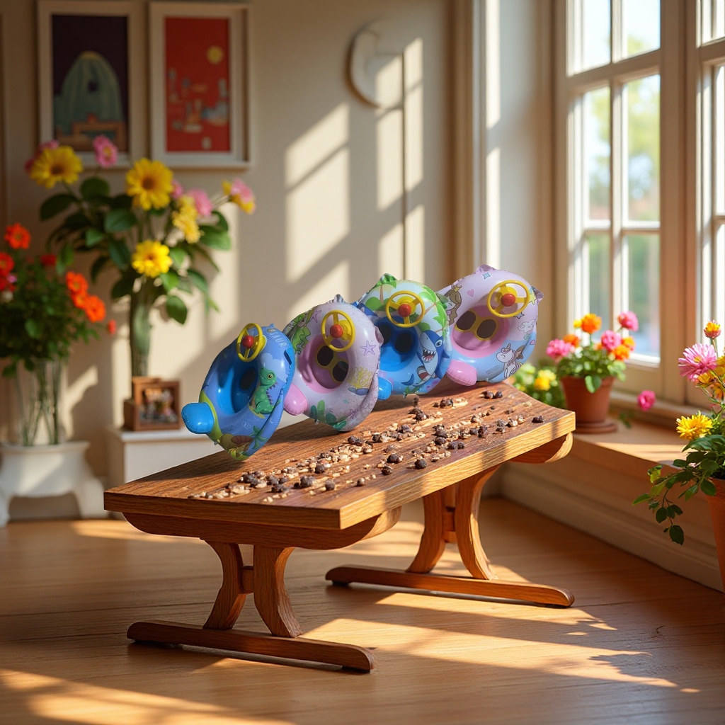 Children's horn boat colorful inflatable toys are suitable for water entertainment, safe and durable, and suitable for family outdoor leisure Specification image