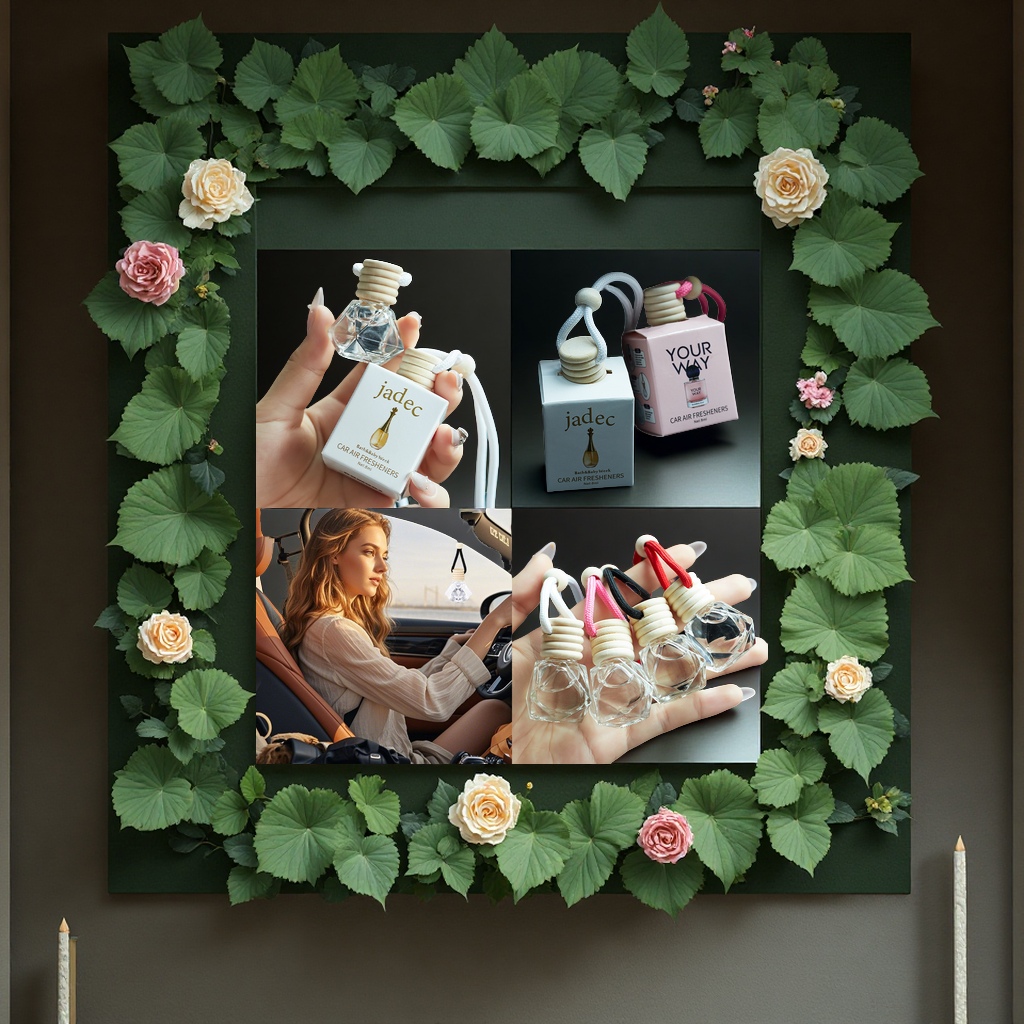 新款跨境车载挂绳香水瓶持久淡香香薰挂件汽车内饰用品外贸批发