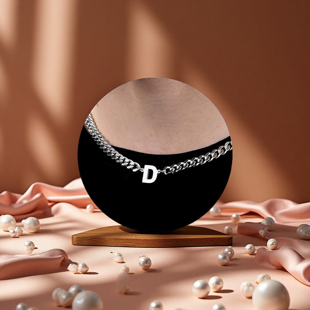 A fashionable and simple metal necklace, a versatile and personalized chain accessory gift for girls Specification image