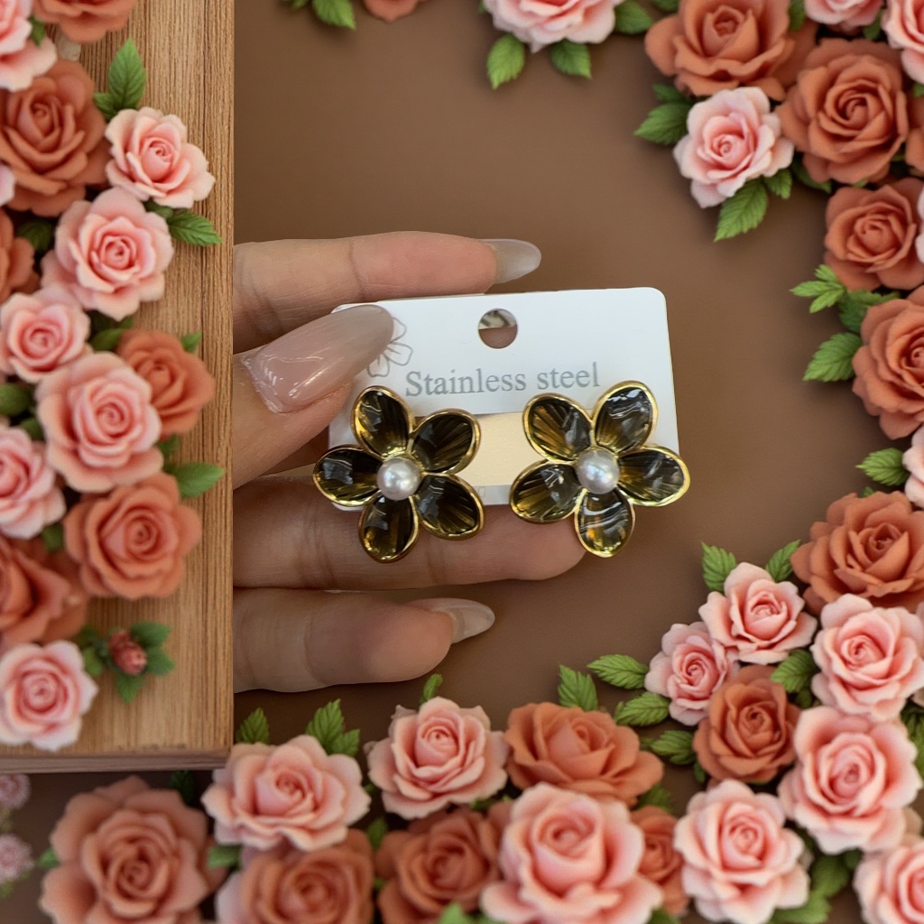 不锈钢滴油耳环多色现货时尚简约耳饰女款潮流百搭配饰