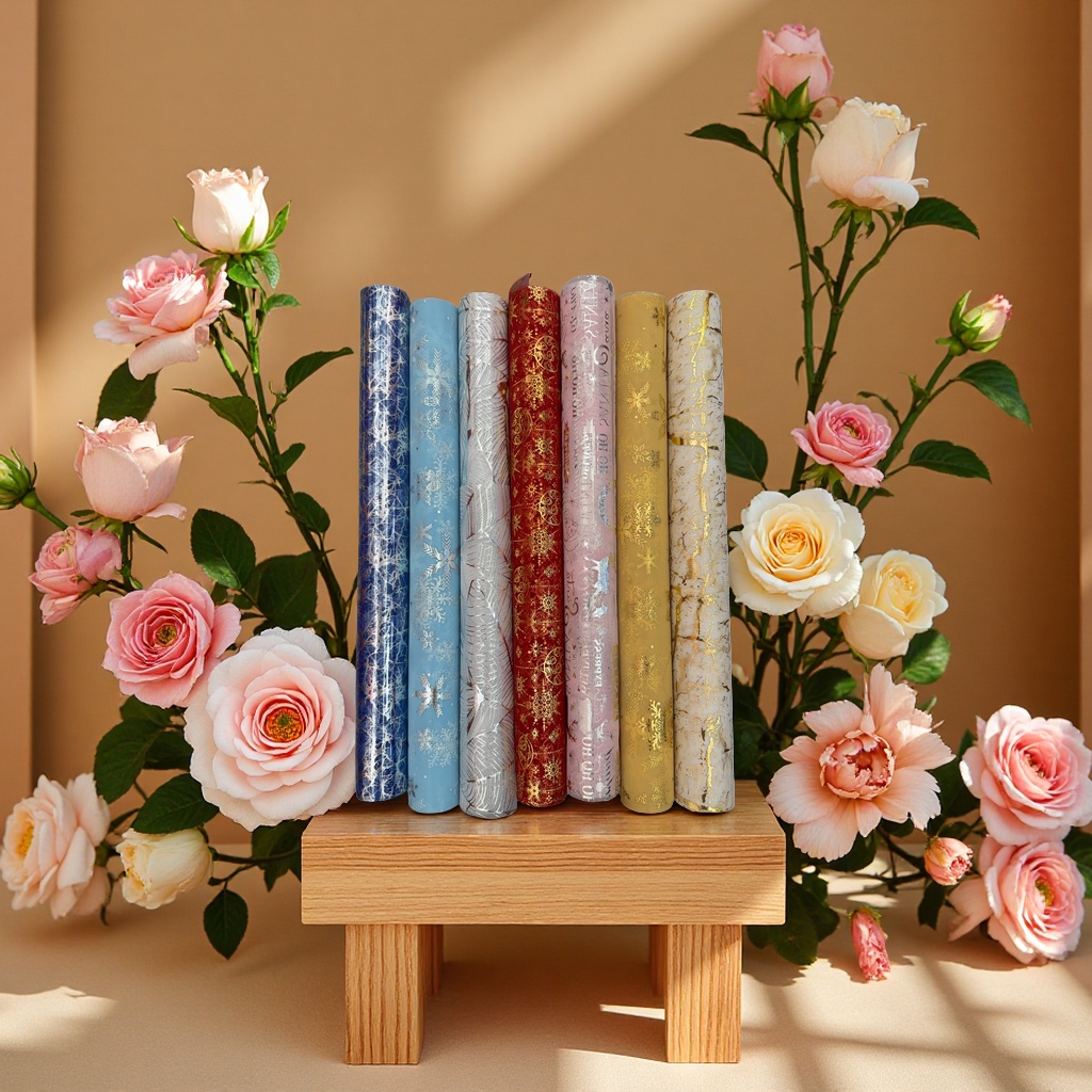 圣诞装饰包装纱烫金纱网布节日装饰材料