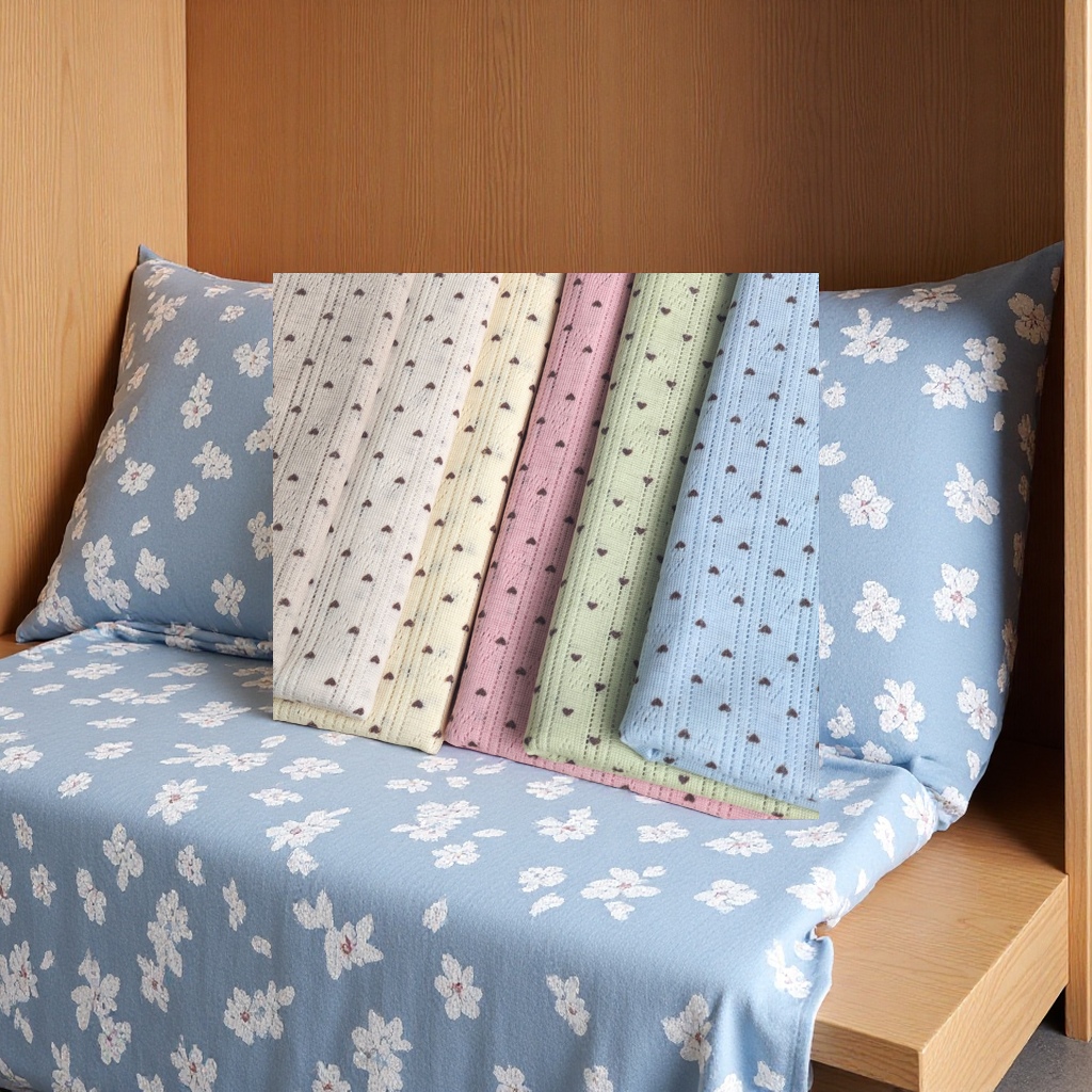 春夏针织提花碎花印花面料针织吊带家居服童装DIY布料色织提花纺织皮革面料