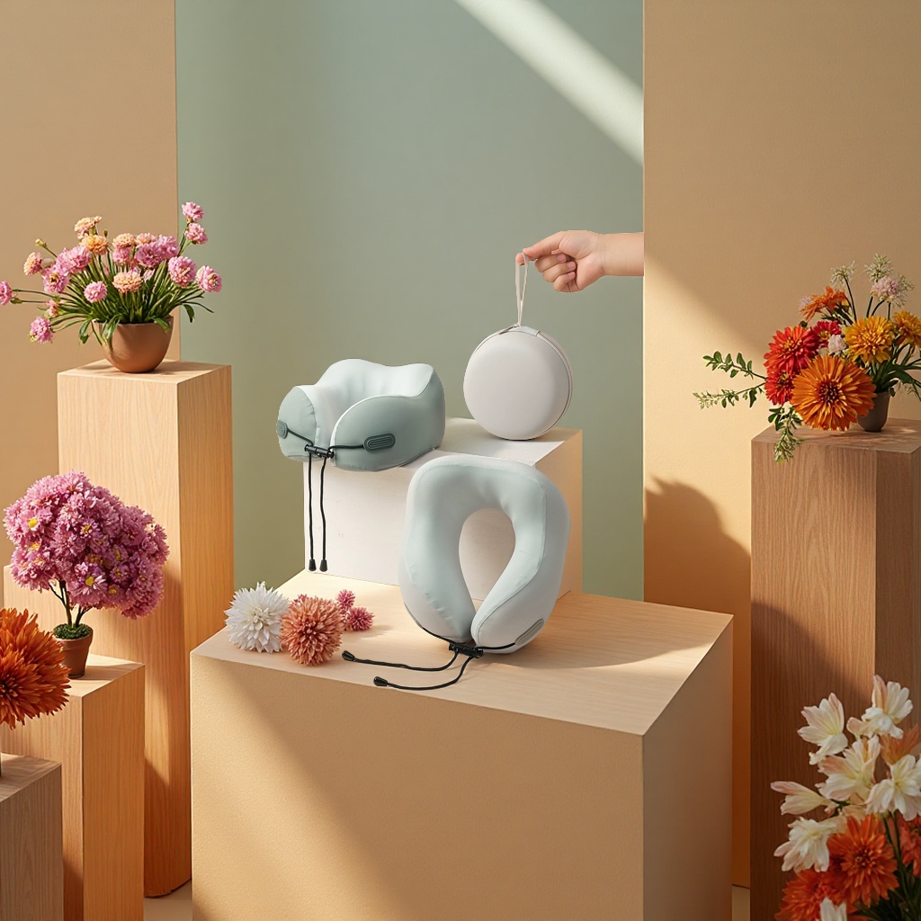 Comfortable U-shaped pillow, cervical neck support pillow, travel nap pillow, multi-functional memory foam pillow for adults and children details Picture