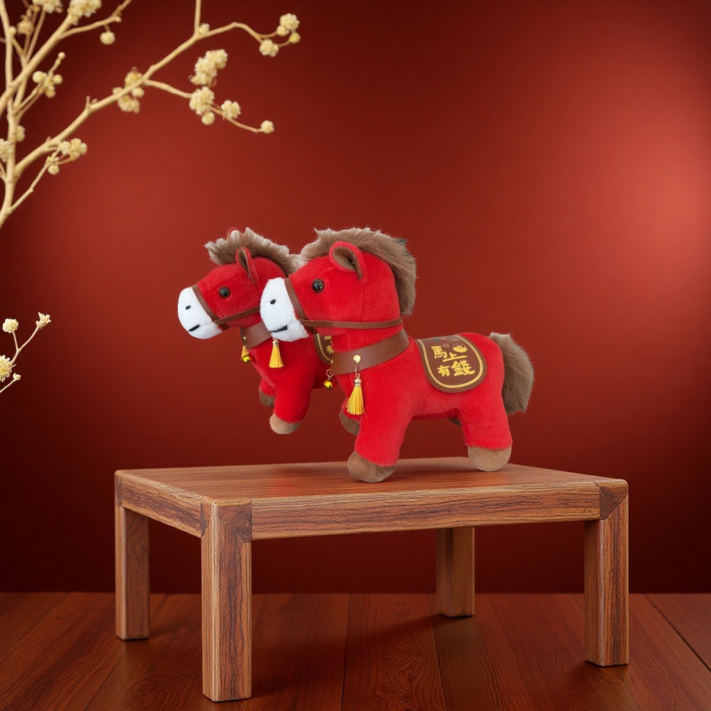 生肖马毛绒玩具公仔，马年吉祥物 活动礼品 ，抓机玩具，活动公仔详情图6