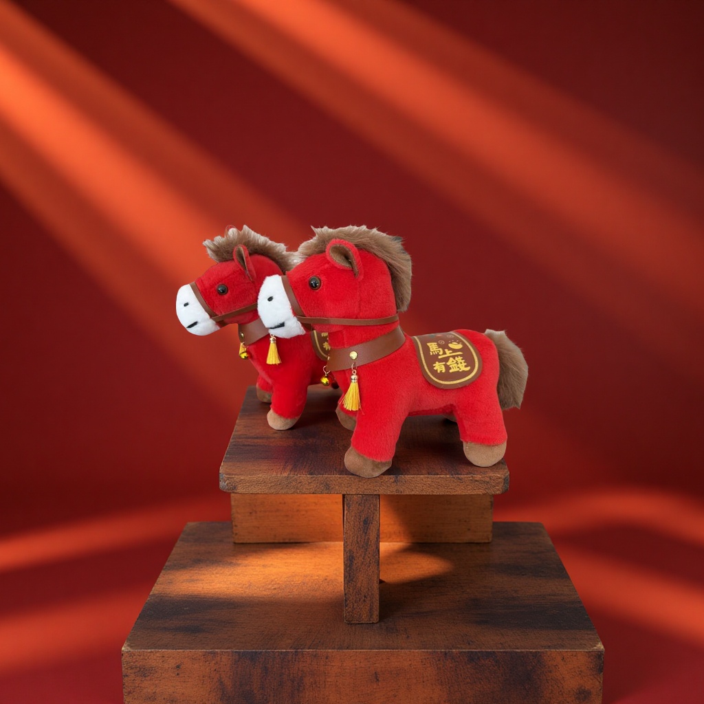 生肖马毛绒玩具公仔，马年吉祥物 活动礼品 ，抓机玩具，活动公仔