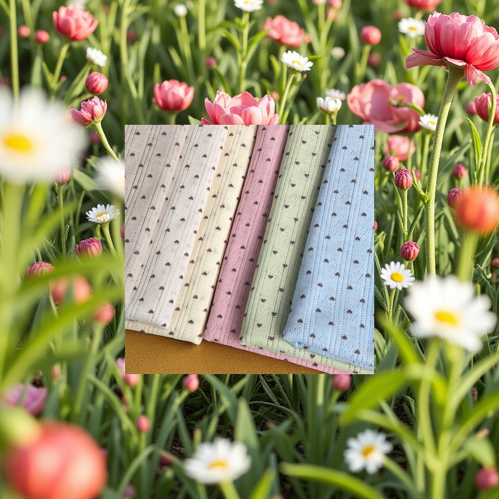 春夏针织提花碎花印花面料针织吊带家居服童装DIY布料纺织皮革其他针织面料