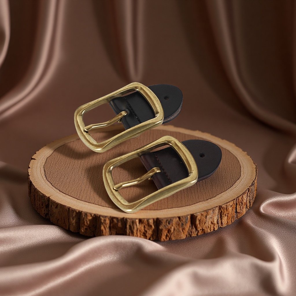 活动款纯黄铜扣头3.8cm实心铜扣子腰带配件服装配饰腰带腰链腰封用