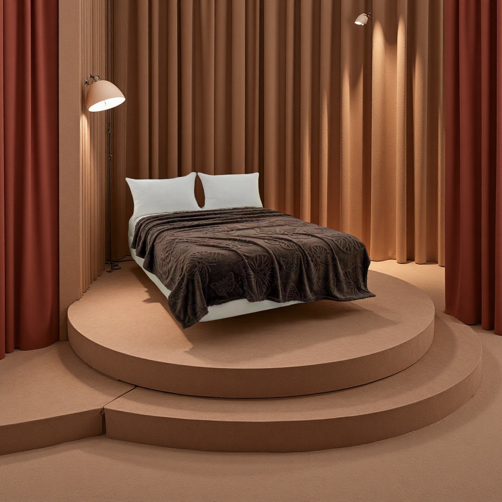 New cross-border double-sided Taffy velvet butterfly jacquard multi-functional blanket, air conditioner sofa cover blanket, wedding home textile