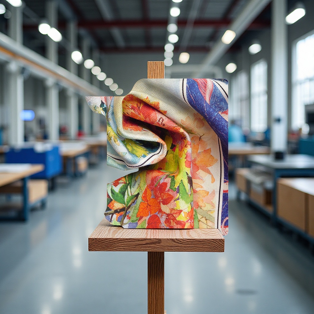 厂家全棉布料数码直喷印花加工专业服装面料扎染布纺织皮革印花工艺