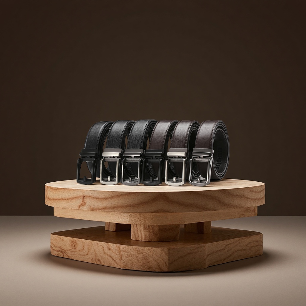 批发男士真皮自动扣腰带牛皮皮带假针扣时尚休闲服装配饰腰带男款