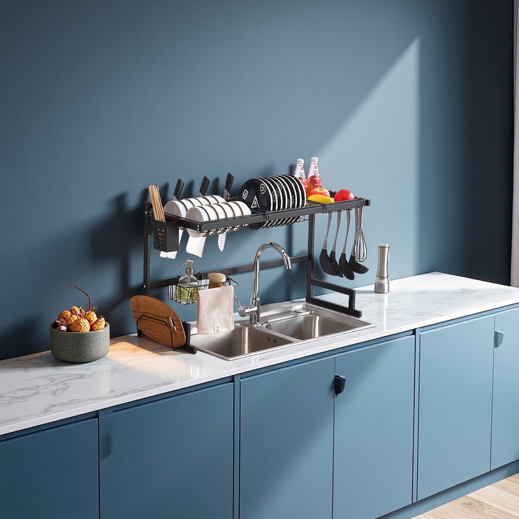 多功能厨房置物架台面碗碟刀具筷子收纳架水槽立式沥水架日用百货整理用品