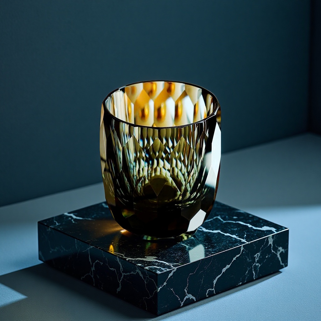 江户切子钻石水晶杯手工无铅K9威士忌洋酒高端礼品单杯工艺品