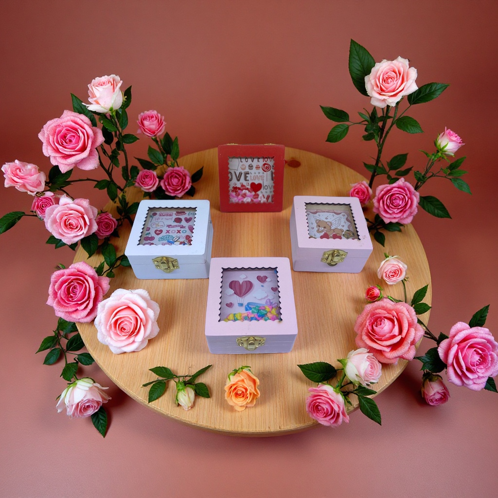 情人节创意礼品音乐盒浪漫送女友情侣伴手礼可留言情侣礼物爱心木质摆件生日礼物新颖别致旅游纪念品